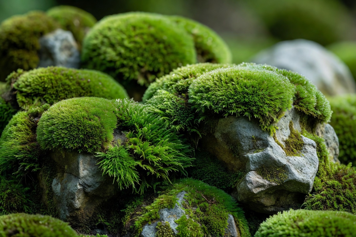 苔の質感クローズアップ